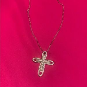 CZ cross necklace